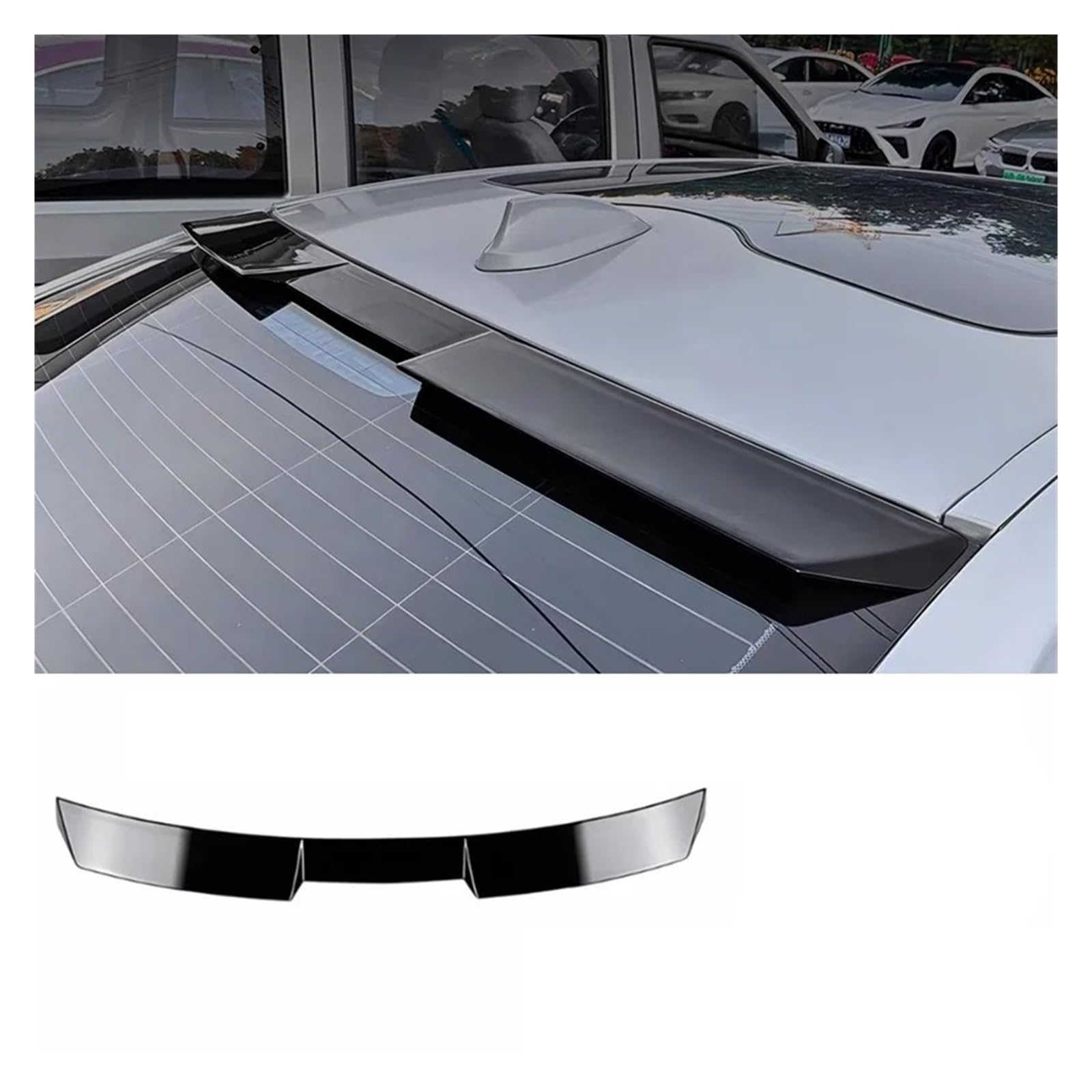 Spoiler Für 5 Series G60 I5 2024+ 520i 525i 528i 530i 535i Für MP Style Spoiler Heckspoiler Kofferraumdeckel Autodachspoiler Flügel Lip(Roof Spoiler Black) von RWRPQEDEXM