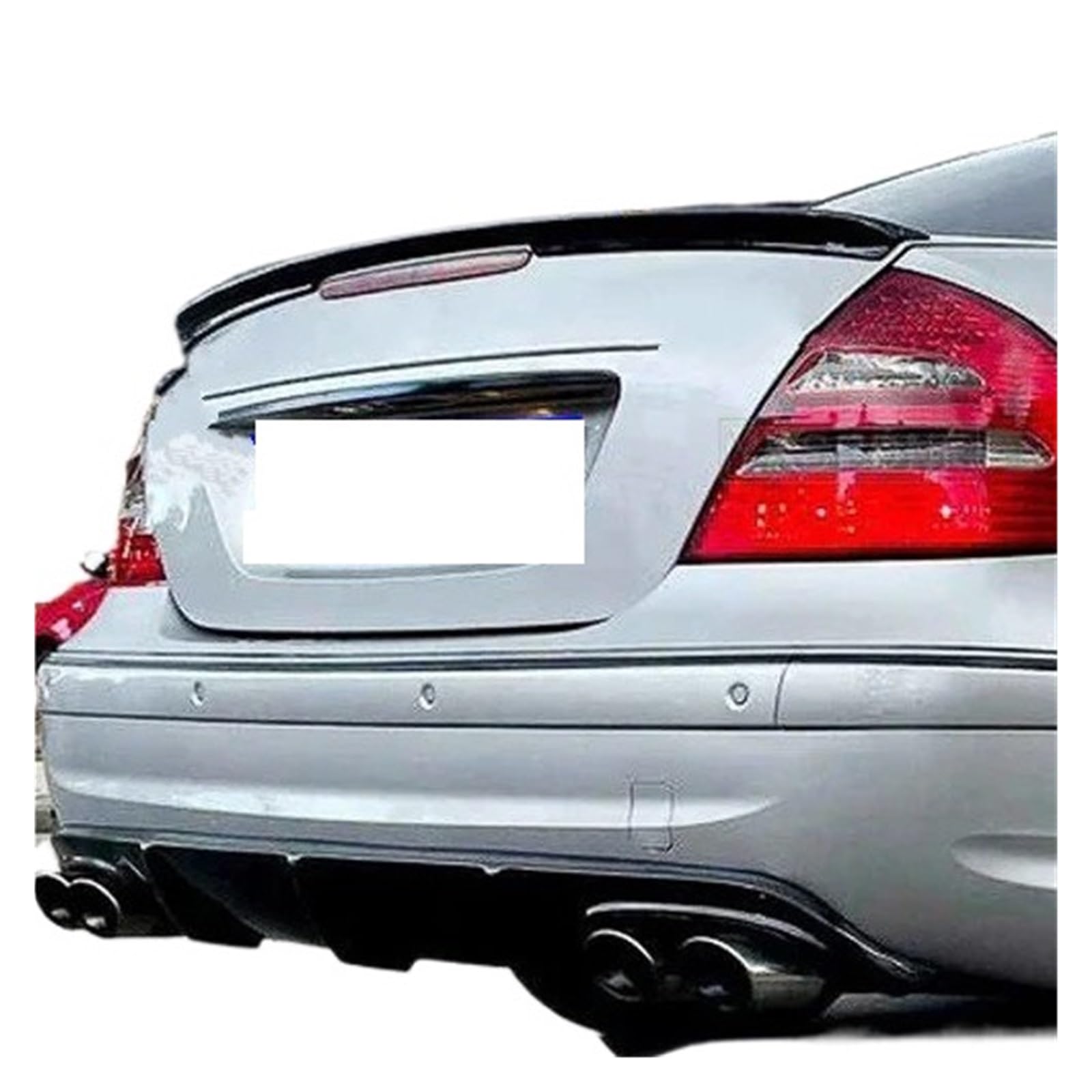 Spoiler Für W211 Für E-Klasse E200 E260 2002-2009 Spoiler Auto Heckflügel Heckspoiler Flügel Lip(Gloosy Black) von RWRPQEDEXM