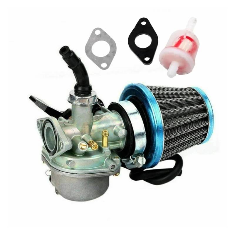Vergaser Carburetor Für PZ19 Für 50 70 90 110cc 19mm Universal Motorrad Vergaser Set Mit Luftfilter ATV Vier Rad Off-Road Vergaser Kit(PZ19 Medium Set) von RWRPQEDEXM