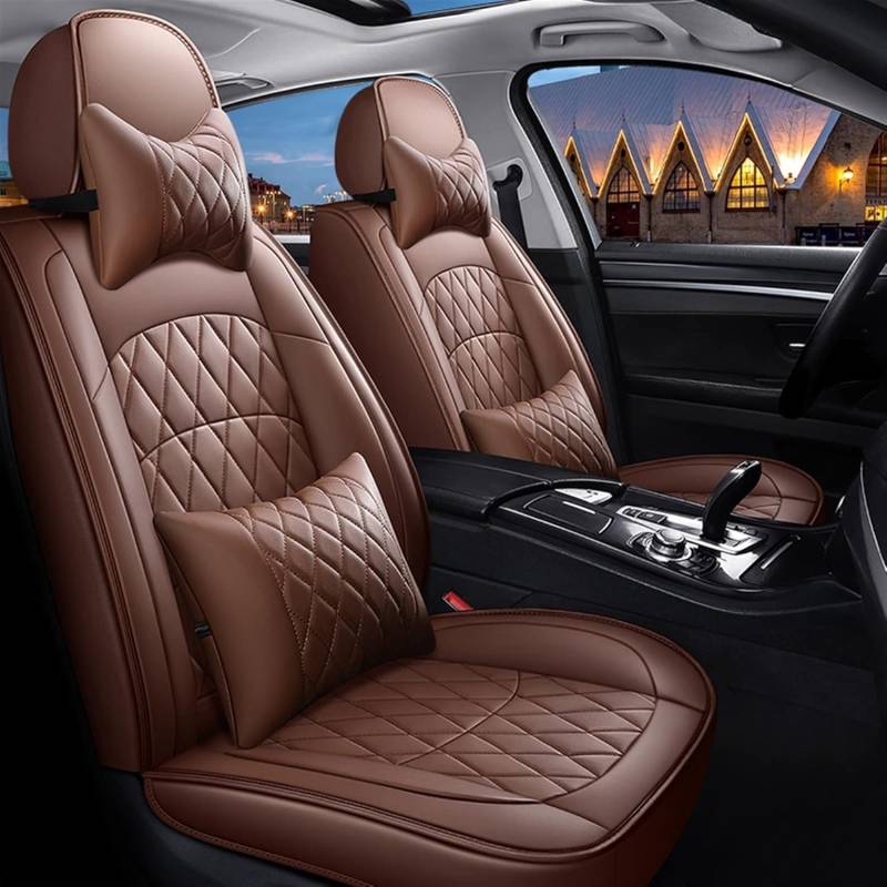 RWTECH Sitzbezüge Auto Autositzbezüge Universal Set für BMW 3 Series 328i F30 335i F30 316i F30 328d F30 335d F30 340i F30 Auto Zubehör, Brauner Luxus von RWTECH