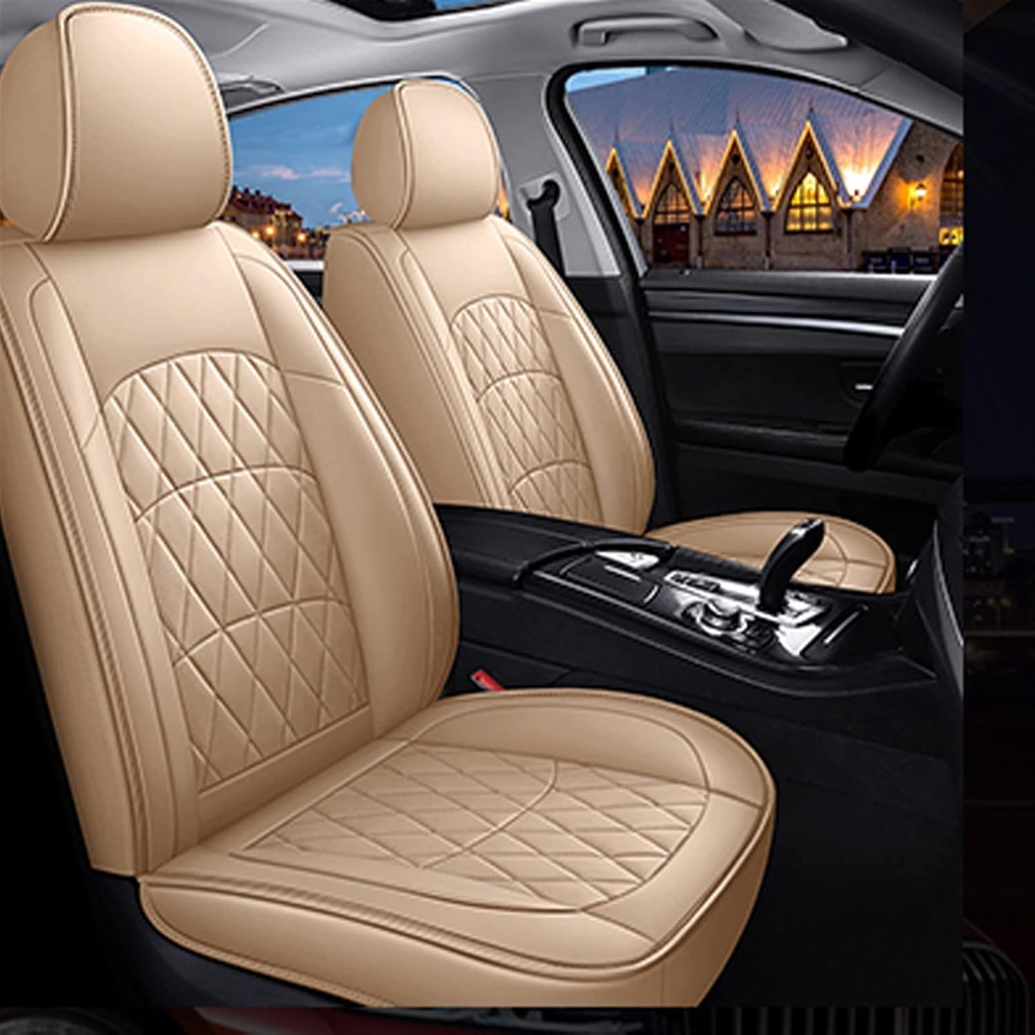 RWTECH Sitzbezüge Auto Autositzbezüge Universal Set für Ford Transit Custom 2013-2022 Auto Zubehör, Beige RWTECH Sitzbezüge Auto Autositzbezüge Universal Set für Ford Transit Custom 2013-2022 Auto Zubehör, Beige von RWTECH