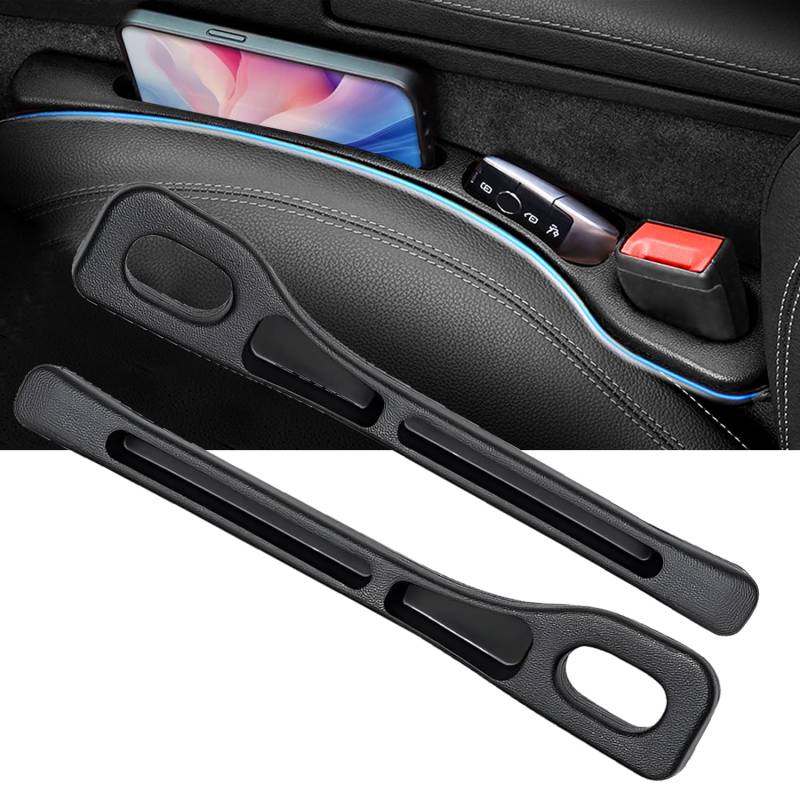 RXKFIGX 2 Stück Universal Autositz-Spaltfüller Car Seat Gap Filler Universal Autositz Autositz Lückenfüller Universal Universal Auto Sitzlückenfüller für Die Meisten Modelle Von Autos（Schwarz） von RXKFIGX