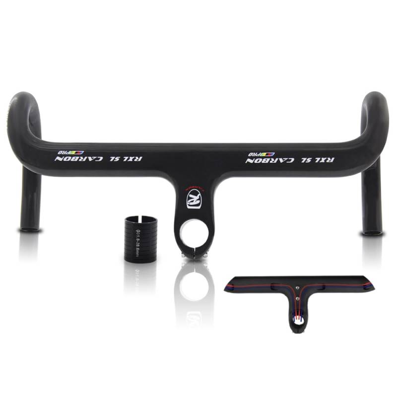 RXL SL rennrad lenker carbon OD2 28.6/31.8mm internes Routing UD glänzend Integrierte Carbon Lenker 400-90mm von RXL SL