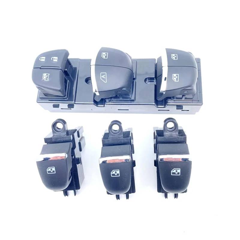Fensterheber Knopf Für Nissan Für Qashqai Für J11 Für Altima Für Sylphy Für Tiida Für X-Trail 2011-2020 Galvanisierte Silberknöpfe Automatischer Fensterheberschalter Autofenster-Taste(A 4pcs) von RXRJSU