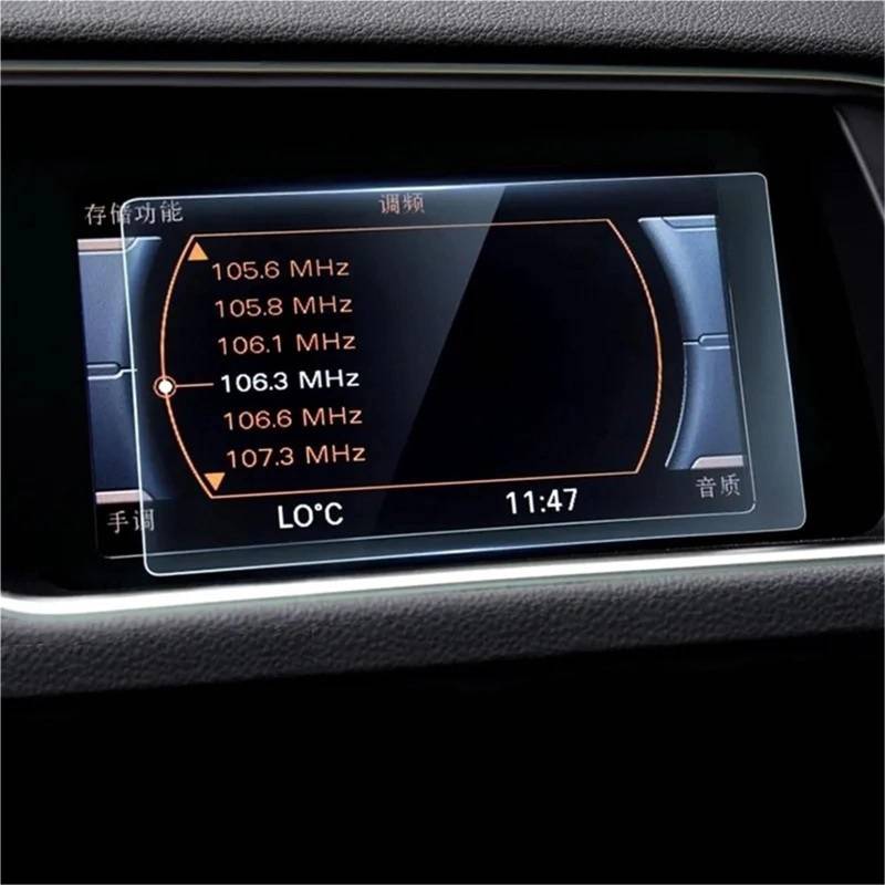 GPS-Navigations-Displayschutz Für A4 Für B8 Für A5 Für 8T 2008 2009 2010 2011-2016 Auto Navigation Screen Protector Display Film LCD Schutz Aufkleber Anti Scratch Gehärtetes Glas(6.5 inch 141X77mm) von RXRJSU