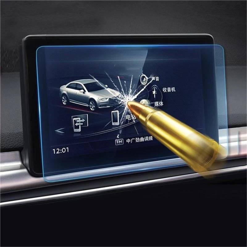GPS-Navigations-Displayschutz Für A4 Für B9 Für S4 Für A5 Für S5 Für Q5 2016 2017-2019 Auto GPS Radio Navigation Armaturenbrett Screen Protector Display Film LCD Gehärtetes Glas(185x110mm) von RXRJSU