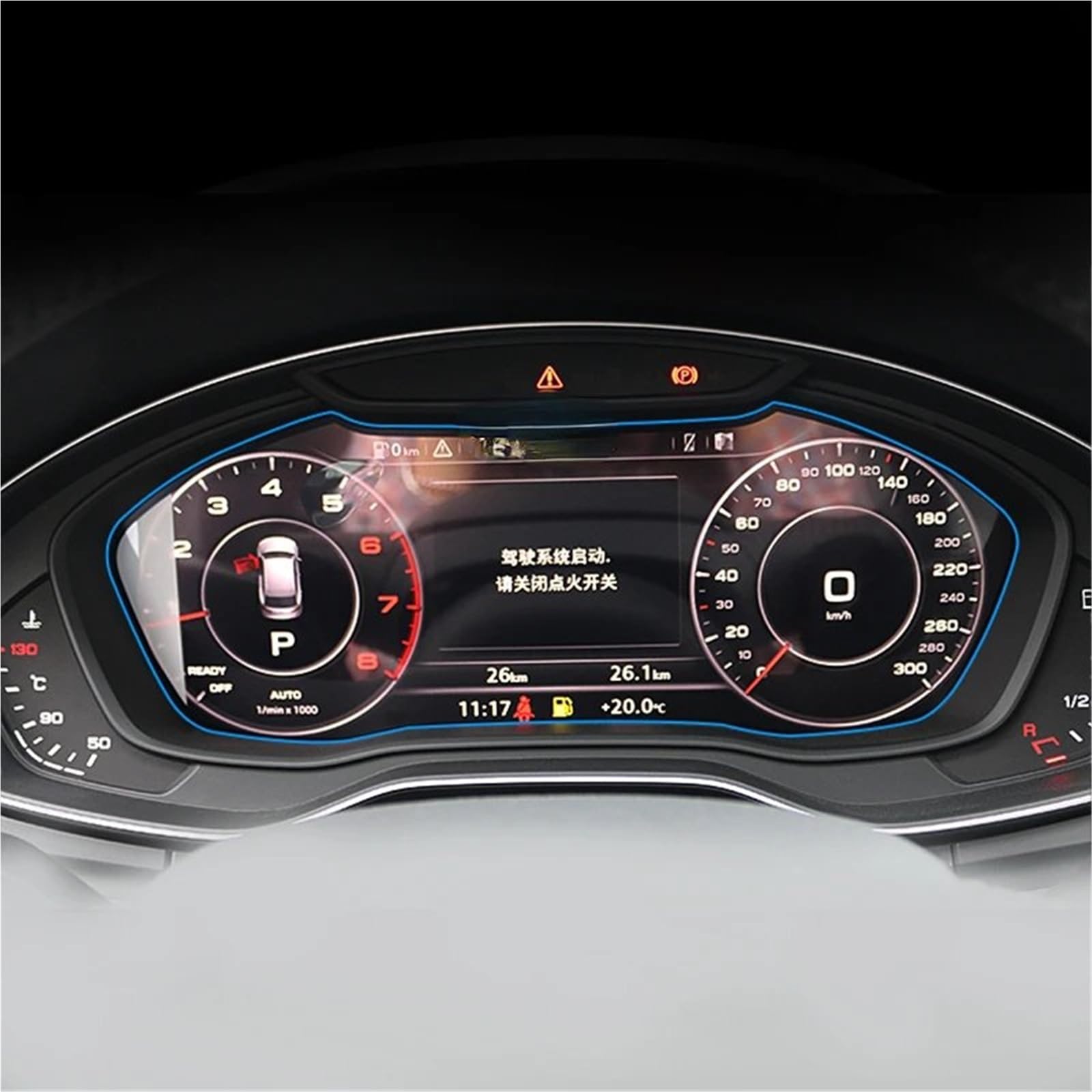 GPS-Navigations-Displayschutz Für A4 Für B9 Für S4 Für A5 Für S5 Für Q5 2016 2017-2019 Auto GPS Radio Navigation Armaturenbrett Screen Protector Display Film LCD Gehärtetes Glas(Dashboard) von RXRJSU