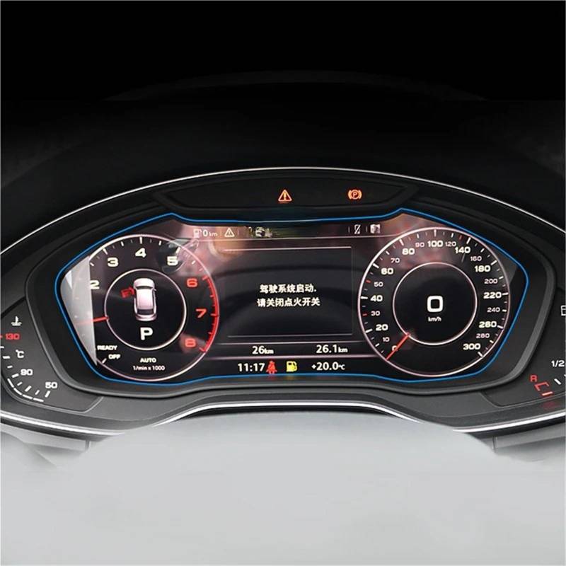 GPS-Navigations-Displayschutz Für A4 Für B9 Für S4 Für A5 Für S5 Für Q5 2016 2017-2019 Auto GPS Radio Navigation Armaturenbrett Screen Protector Display Film LCD Gehärtetes Glas(Dashboard) von RXRJSU