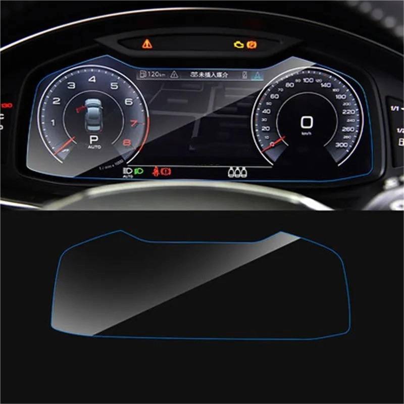 GPS-Navigations-Displayschutz Für A6 Für C8 Für A7 2018 2019 2020 Auto GPS Navigation Gehärtetem Glas Screen Protector Stahl Schutz Film Zubehör(Instrument) von RXRJSU