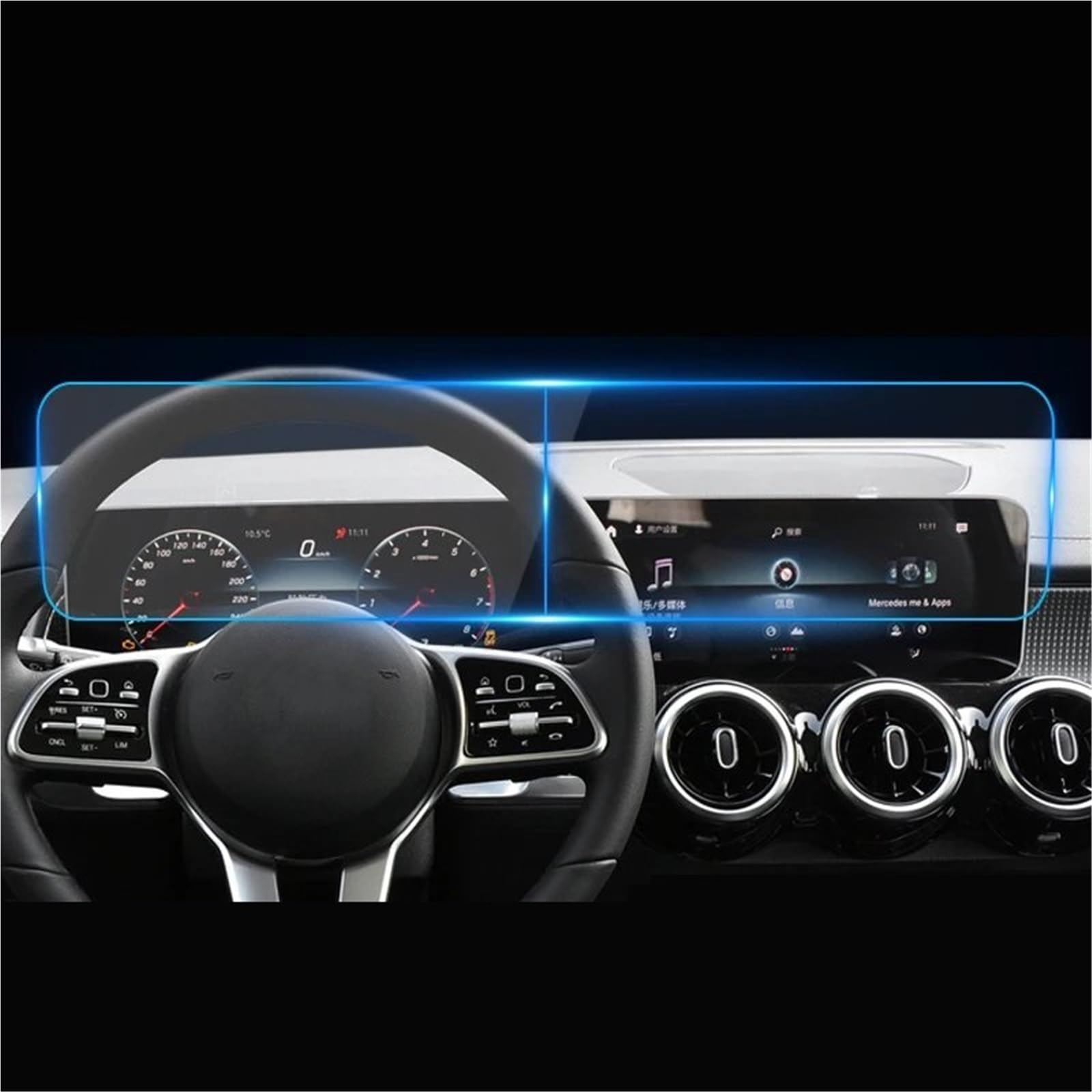 GPS-Navigations-Displayschutz Für Benz Für GLB 180 200 2020 Auto GPS Navigation Bildschirm Gehärtetes Glas Schutz Film Anti-Scratch Innen von RXRJSU