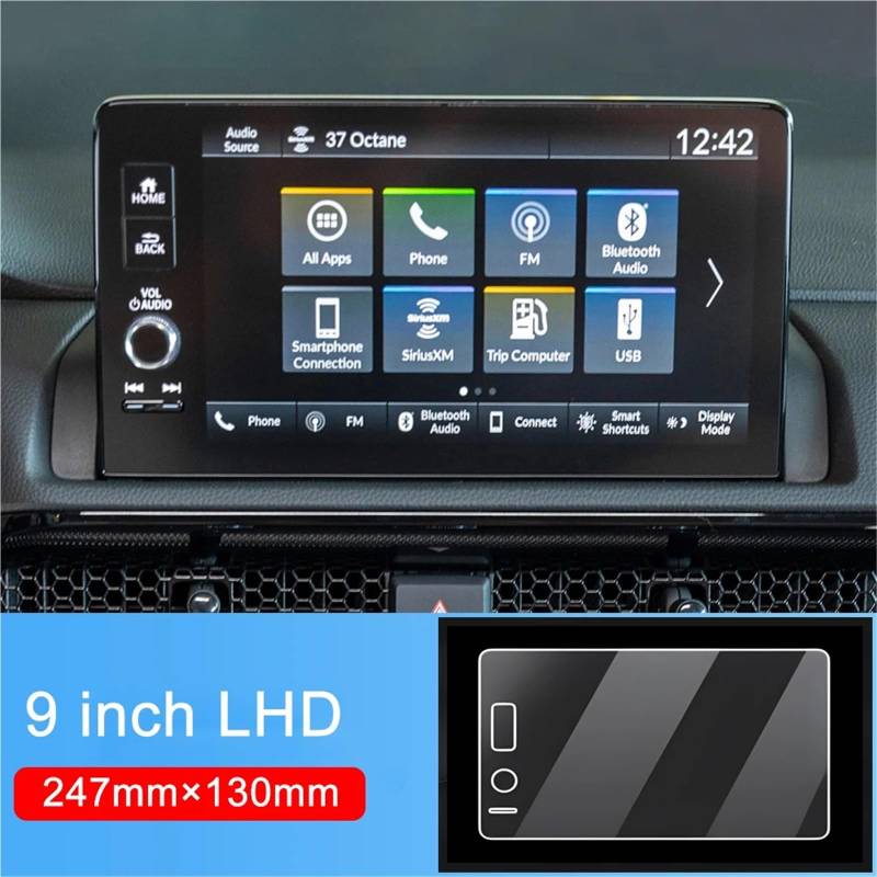 GPS-Navigations-Displayschutz Für CR-V Für CRV 6th Gen 2023 2024 2025 Gehärtetes Glas GPS Navigation Display-schutzfolie Aufkleber Auto Zubehör(9 inch LHD) von RXRJSU