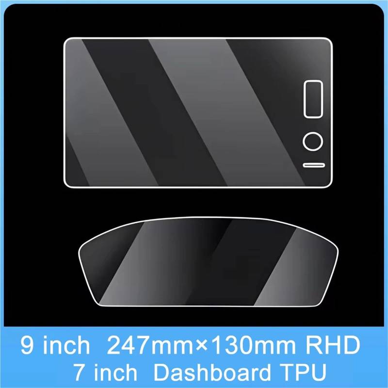 GPS-Navigations-Displayschutz Für CR-V Für CRV 6th Gen 2023 2024 2025 Gehärtetes Glas GPS Navigation Display-schutzfolie Aufkleber Auto Zubehör(9 inch RHD Dashboard) von RXRJSU