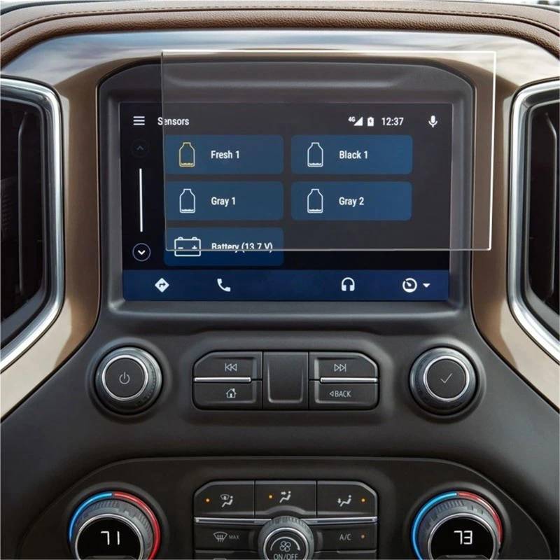 GPS-Navigations-Displayschutz Für Chevy Für Silverado 1500 2021 Auto Radio GPS Navigation Innen Zubehör Gehärtetem Glas Screen Protector Film von RXRJSU