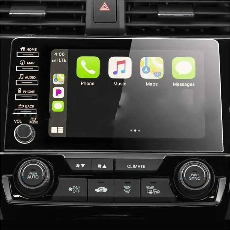 GPS-Navigations-Displayschutz Für Civic 10th 2019 2020 Autoradio GPS-Navigationsbildschirm Auto-Innenaufkleber Gehärtetes Glas Displayschutzfolie(5 Holes) von RXRJSU
