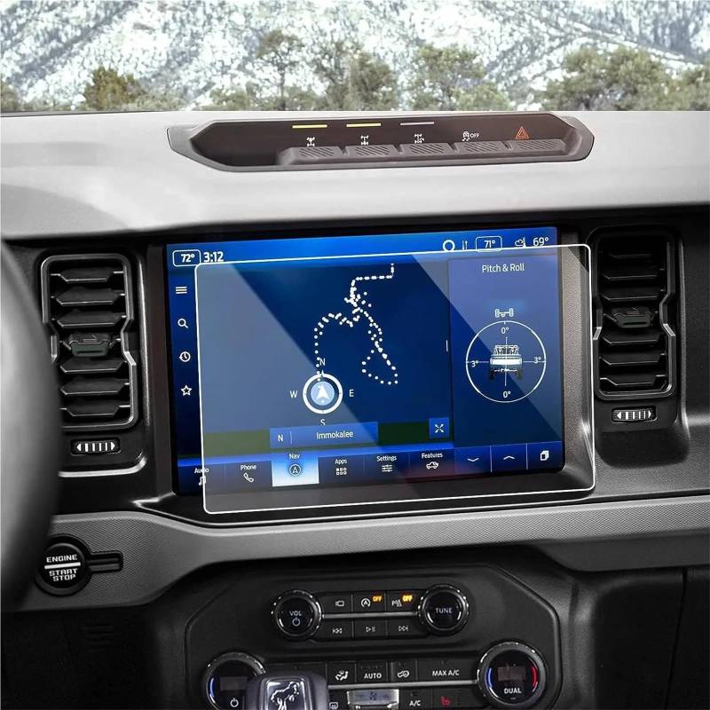 GPS-Navigations-Displayschutz Für Ford Für Bronco 2021 2022 2023 12 Zoll Auto GPS Navigation Gehärtetem Glas Bildschirm Film Schutz von RXRJSU