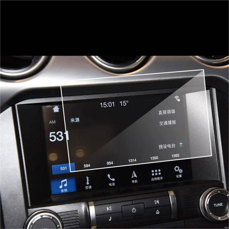 GPS-Navigations-Displayschutz Für Ford Für Mustang Für GT350 2015 2016 2017 2018 2019 8-Zoll-In-Dash-Bildschirm Gehärtete Glas Film Auto Innen Auto Navigation Screen Protector von RXRJSU