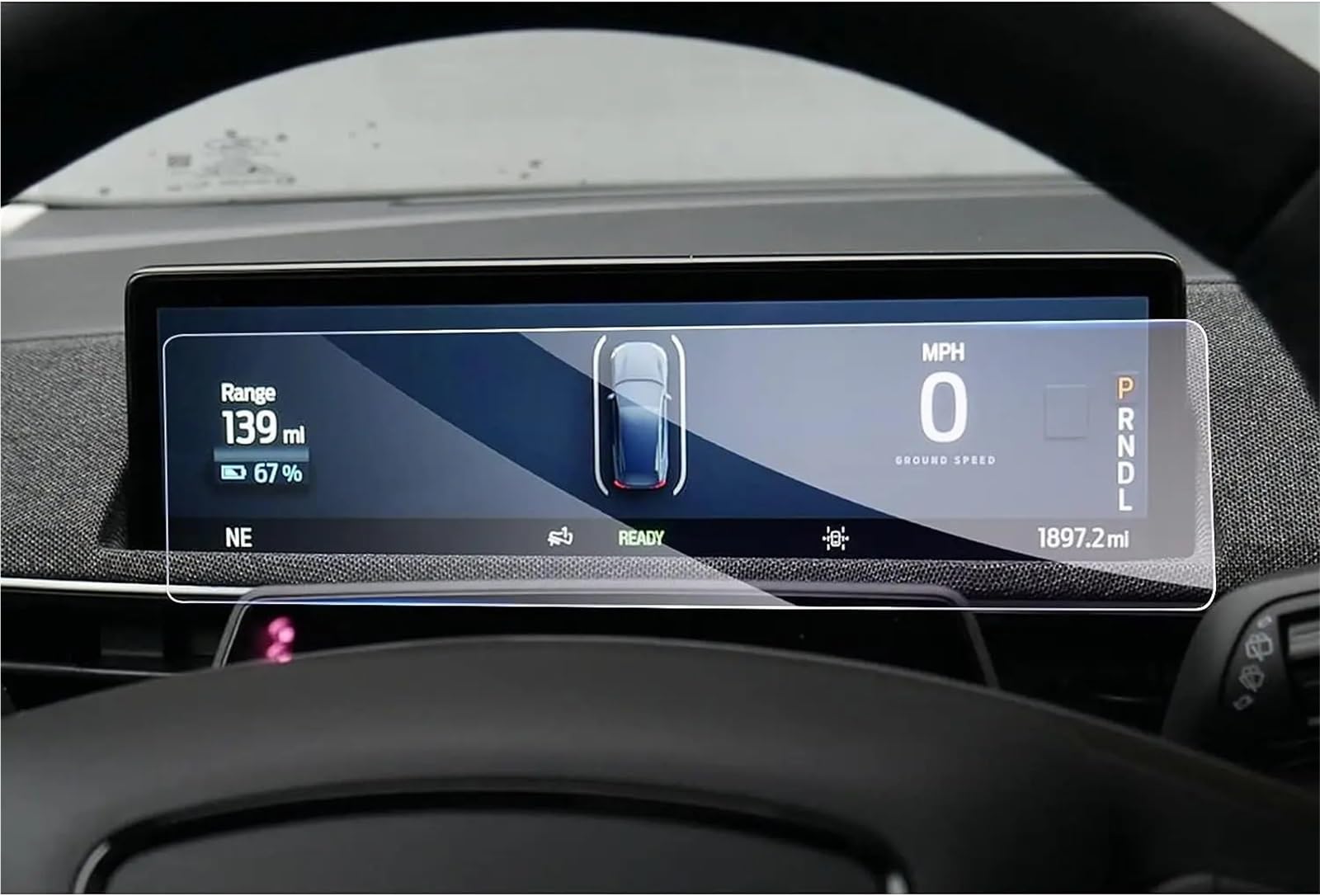 GPS-Navigations-Displayschutz Für Ford Für Mustang Für Mach-E 2021 2022 2023 15,5 Zoll Auto LCD GPS Navigation Gehärtetem Glas Und Armaturenbrett-Bildschirm Film Schutz(Dashboard) von RXRJSU