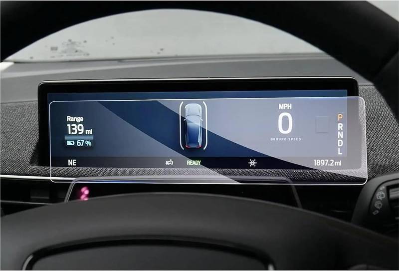GPS-Navigations-Displayschutz Für Ford Für Mustang Für Mach-E 2021 2022 2023 15,5 Zoll Auto LCD GPS Navigation Gehärtetem Glas Und Armaturenbrett-Bildschirm Film Schutz(Dashboard) von RXRJSU