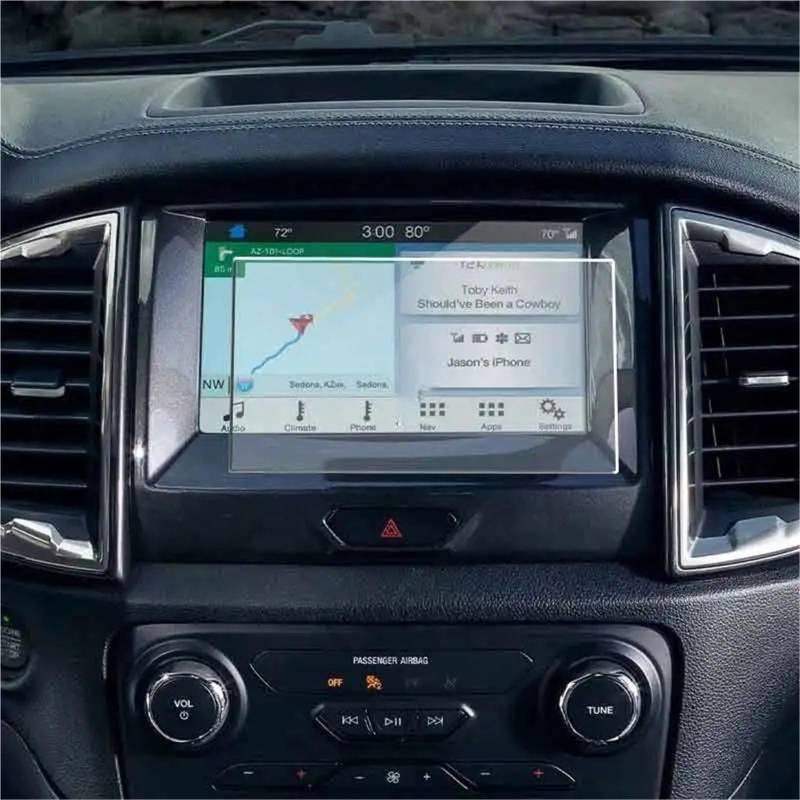 GPS-Navigations-Displayschutz Für Ford Für Ranger 2019 2020 2021 Auto GPS Navigation Film LCD Bildschirm Gehärtetes Glas Schutz Film Anti-Scratch Film Zubehör von RXRJSU