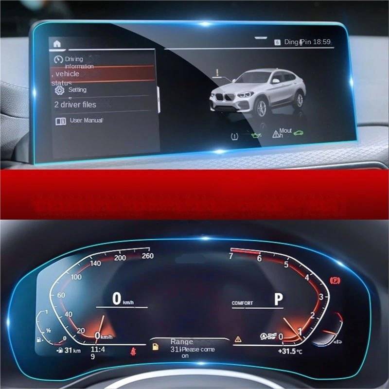 GPS-Navigations-Displayschutz Für G01 Für G02 Für X3 Für X4 2022 Gehärtetes Glas Auto Navigation GPS Schutz Film Für Touchscreen Screen Protector Auto Zubehör(A) von RXRJSU
