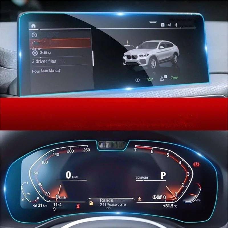 GPS-Navigations-Displayschutz Für G01 Für G02 Für X3 Für X4 2022 Gehärtetes Glas Auto Navigation GPS Schutz Film Für Touchscreen Screen Protector Auto Zubehör(B) von RXRJSU
