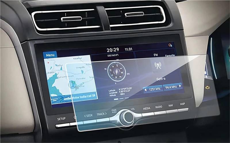 GPS-Navigations-Displayschutz Für Hyundai Für Creta Für Ix25 Für Facelift 2021 2022 SX SX O Auto Zubehör 9H Gehärtetem Glas Schutz Film Navigation Screen Protector von RXRJSU