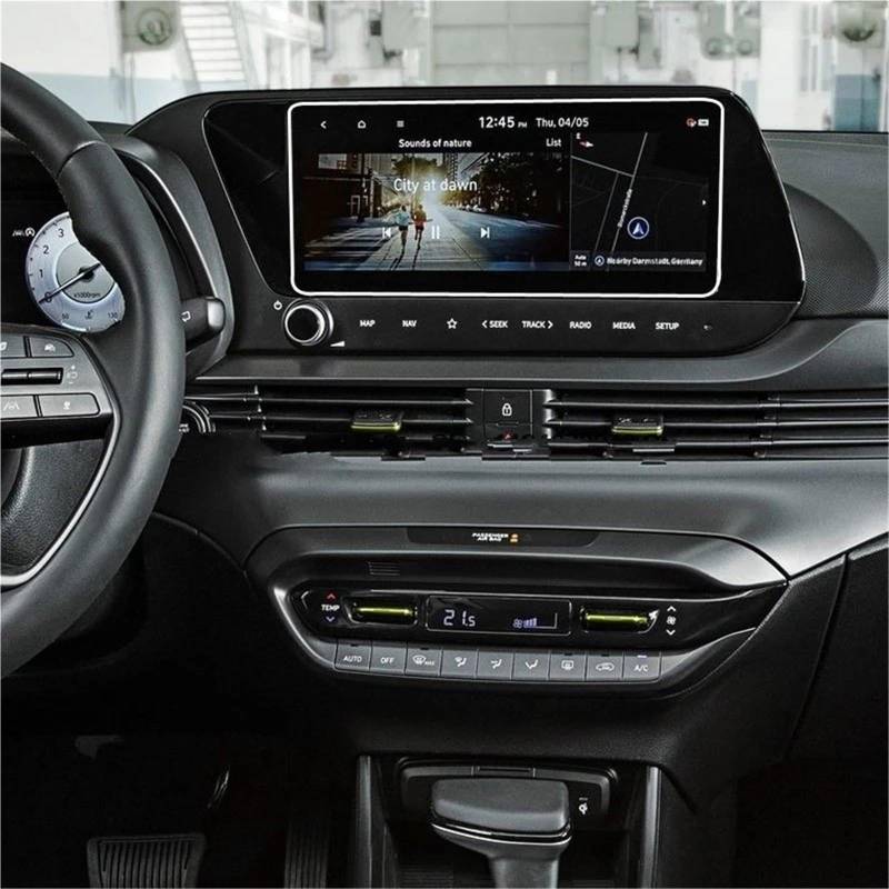 GPS-Navigations-Displayschutz Für Hyundai Für I20/N Linie/Aktive 2021 2022 2023 10,25 Zoll GPS Navigation Anti-Scratch Film Gehärtetes Glas Screen Protector von RXRJSU