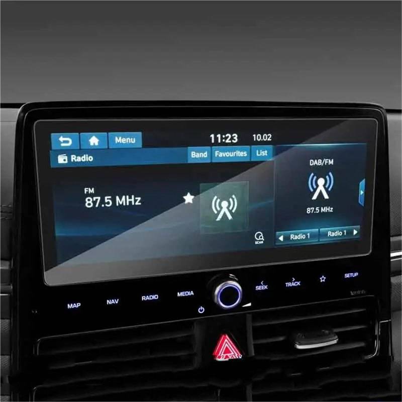 GPS-Navigations-Displayschutz Für Hyundai Für Ioniq 2020 10,25 Zoll Radio GPS Navigation Gehärtetes Glas Screen Protector Film Auto Innen Aufkleber Scratch Proof von RXRJSU
