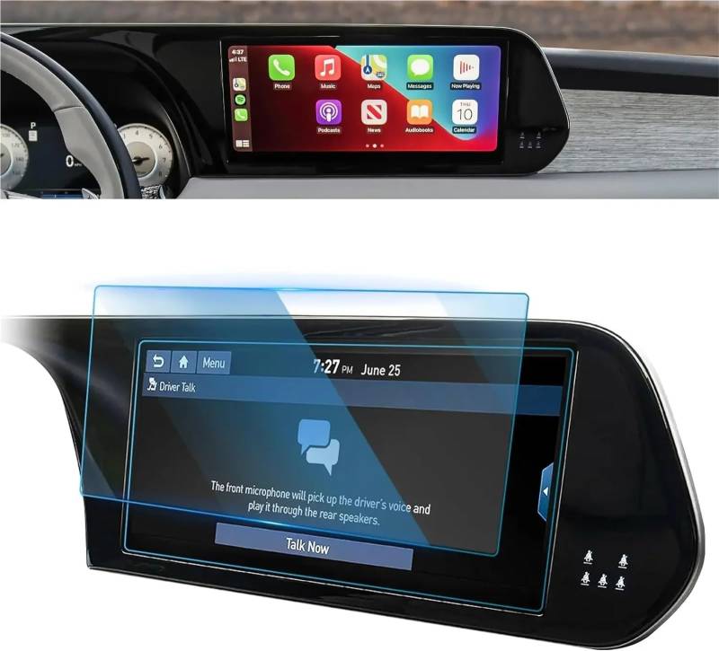 GPS-Navigations-Displayschutz Für Hyundai Für Palisade 2023 2024 Auto Zubehör 12,3 Zoll GPS Navigation Touchscreen Gehärtetem Glas Schutz Film von RXRJSU