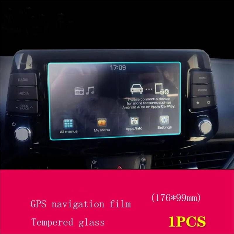 GPS-Navigations-Displayschutz Für Hyundai Für Tucson 2019 8 Zoll Auto GPS Navigation Schutz Film Gehärtetes Glas Screen Protector Dekoration Refit Anti-Scratch(176X99mm 1PCS) von RXRJSU