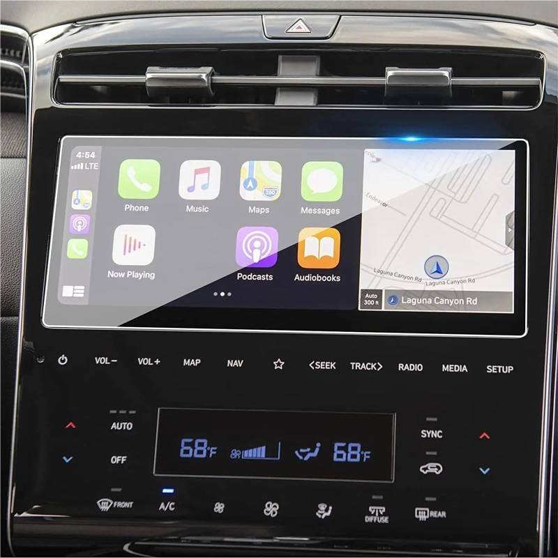 GPS-Navigations-Displayschutz Für Hyundai Für Tucson 2022 2023 10,25 Zoll Auto Radio GPS Navigation Innen Zubehör Gehärtetem Glas Screen Protector Film von RXRJSU