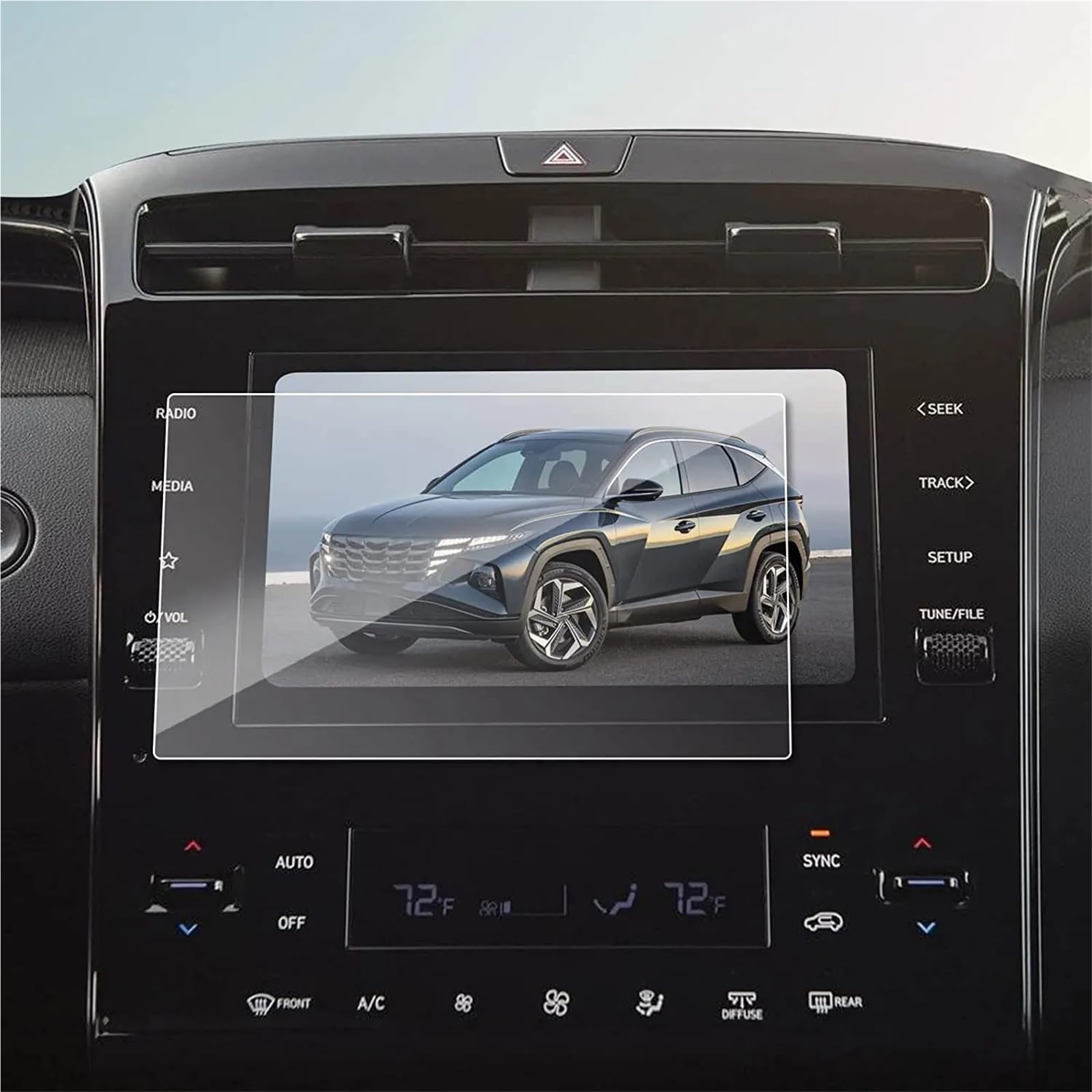 GPS-Navigations-Displayschutz Für Hyundai Für Tucson Für NX4 2022 2023 GPS LCD Touch Navigation Display Zubehör Gehärtetem Glas Screen Protector Film 8 Zoll von RXRJSU