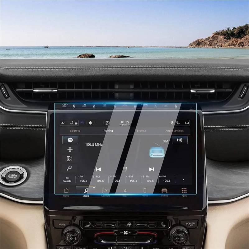 GPS-Navigations-Displayschutz Für Jeep Für Grand Für Cherokee L 2021 2022 2023 Auto Navigation Screen Protector Auto Innen Zubehör Gehärtetem Glas Film von RXRJSU