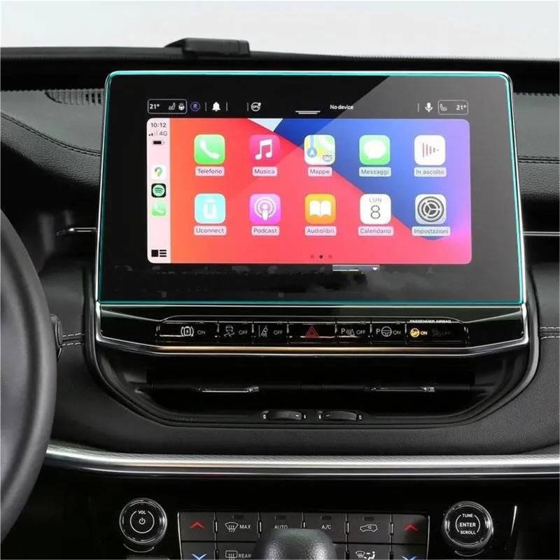 GPS-Navigations-Displayschutz Für Jeep Für Kompass 2021 2022 Auto Infotainment Radio Navigation Display Auto Innen Zubehör Gehärtetem Glas Screen Protector(10.1 inch) von RXRJSU