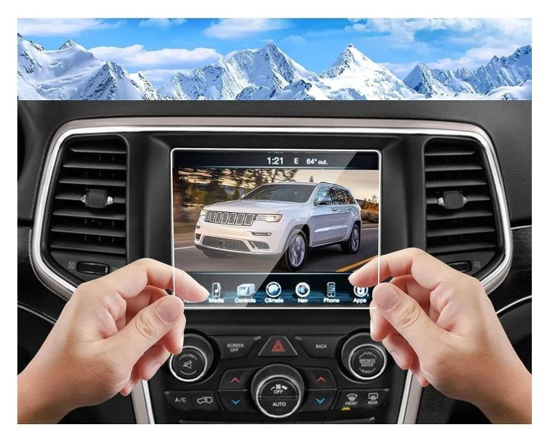 GPS-Navigations-Displayschutz Für Jeep Für Renegade 8,4 Zoll 7 Zoll 2014 2015 2016 2017 2018 2019 2020 2021 2022 2023 LCD GPS Navigation Gehärtetem Glas Touch Screen Schutz Film(8.4inch) von RXRJSU