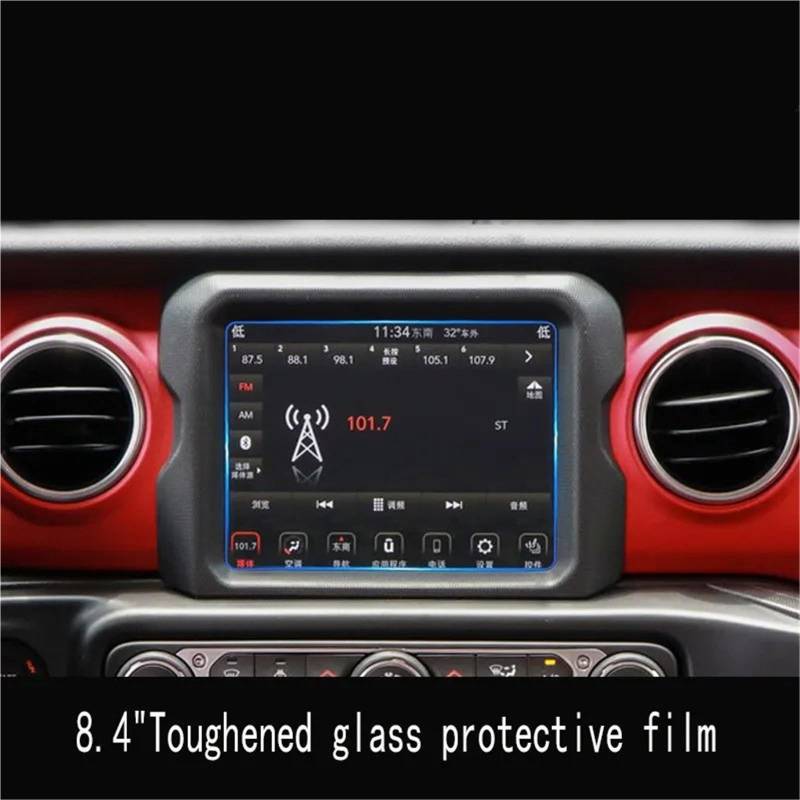 GPS-Navigations-Displayschutz Für Jeep Für Wrangler JL 2018 Auto GPS Navigation Auto In-Dash Screen Schutz 8,4 "Gehärtetem HD Klar Glas Screen Protector von RXRJSU