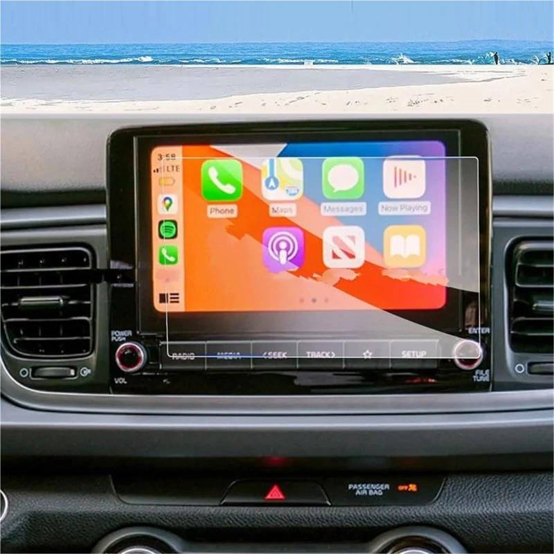 GPS-Navigations-Displayschutz Für Kia Für Rio 2021 2022 2023 8 Zoll Auto Radio GPS Navigation Anti-Scratch Zubehör Gehärtetem Glas Bildschirm Schutz Film von RXRJSU