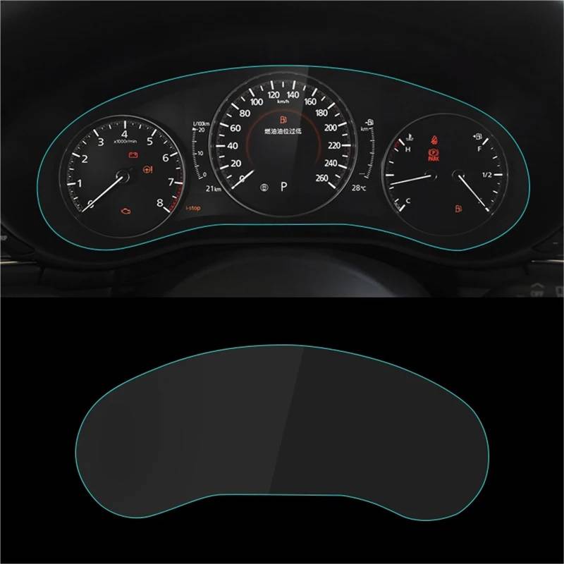 GPS-Navigations-Displayschutz Für Mazda 3 Für Axela Für CX-30 Für CX30 2019 2020 2021 2022 8,8 Zoll Gehärtetes Glas Auto Navigation Bildschirm Armaturenbrett Schutz Film Zubehör(Dashboard TPU Film) von RXRJSU