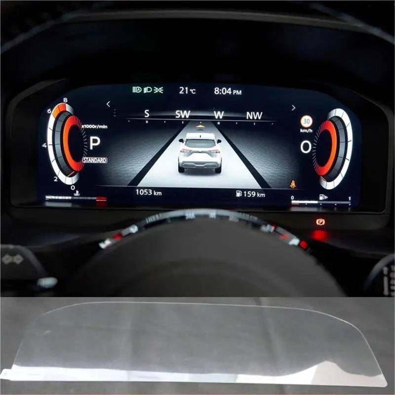 GPS-Navigations-Displayschutz Für Nissan Für Juke Für N-Sport 2024 12,3 Zoll Infotainment Auto GPS Navigation Radio Screen Protector Auto Schutz Gehärtetem Glas(for Instrument) von RXRJSU
