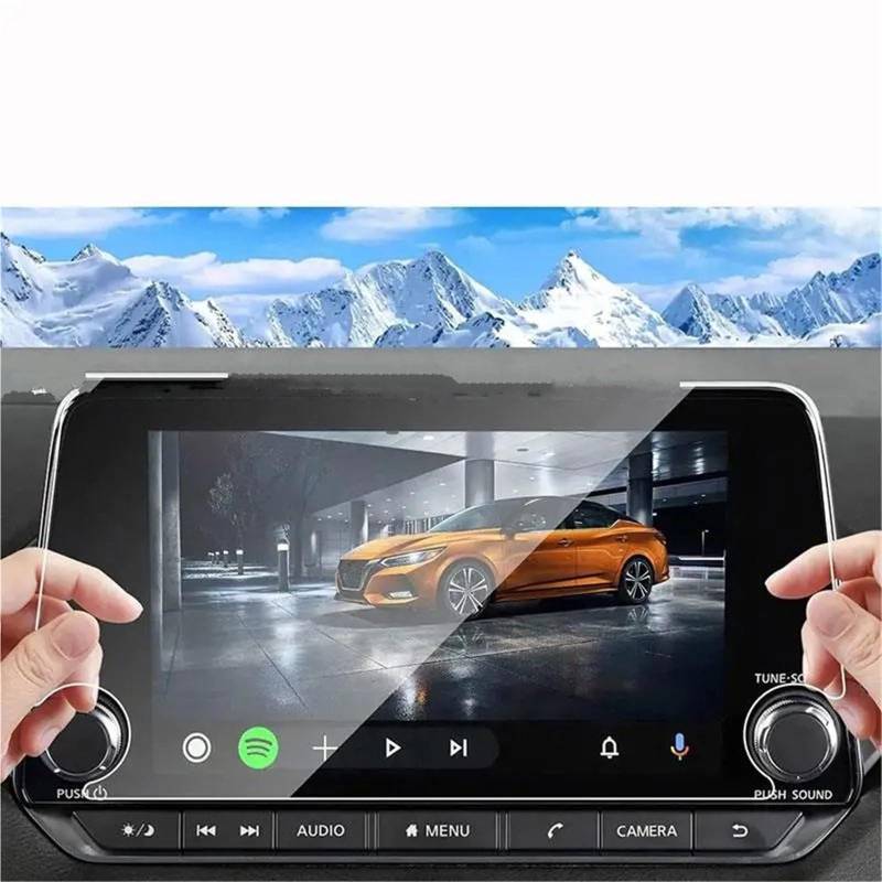 GPS-Navigations-Displayschutz Für Nissan Für Sentra Für B18 Für MK4/ SR SV 2020 2021 2022 2023 Auto Navigation 8 Zoll Auto Innen Zubehör Gehärtetes Glas Screen Protector Film von RXRJSU
