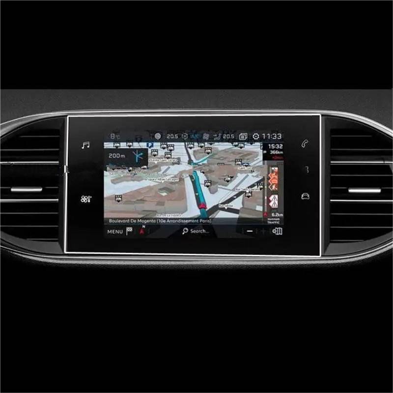 GPS-Navigations-Displayschutz Für Peugeot 308 408 508 Auto 9,7 Zoll 2016 2017 2018 2019 Navigation Infotainment GPS Radio Gehärtetes Glas Displayschutzfolie von RXRJSU