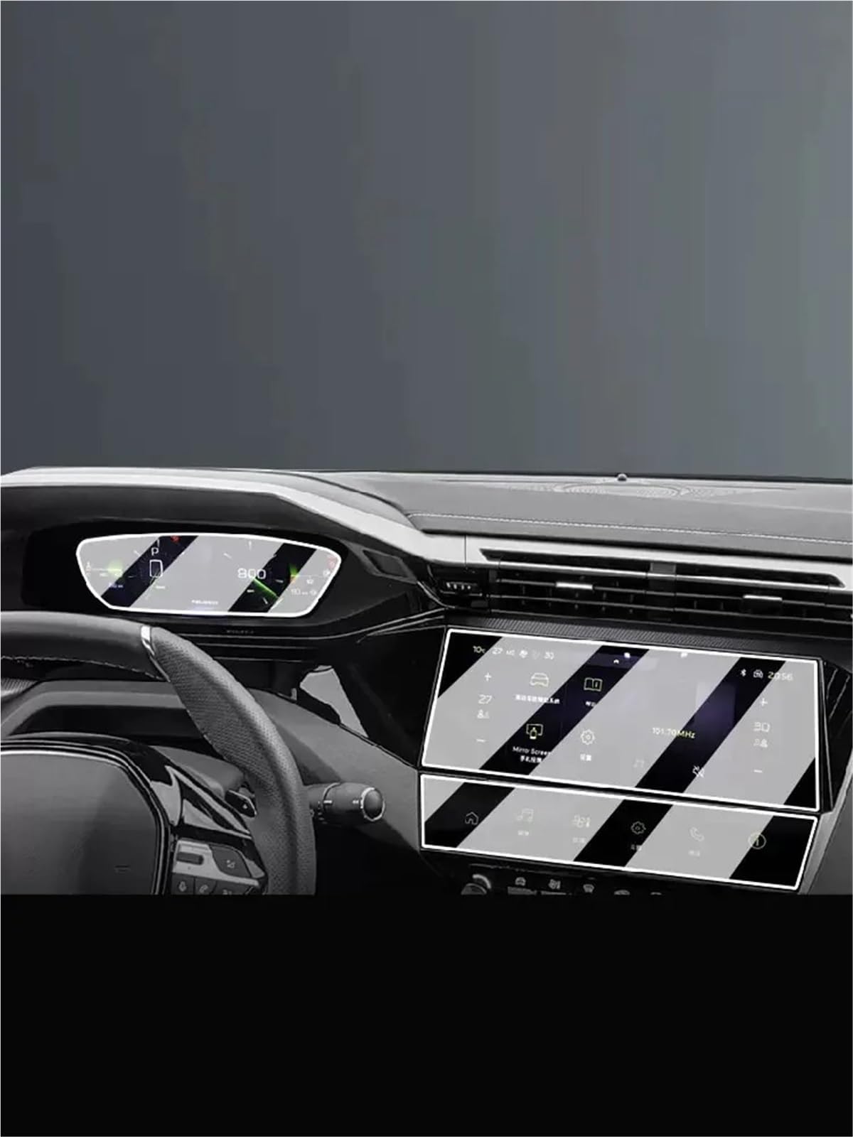 GPS-Navigations-Displayschutz Für Peugeot 308 SW 408 2022 2023 10 Zoll Auto Infotainment GPS Navigation Center Touch Display Gehärtetes Glas Screen Protector Film(3PCS) von RXRJSU