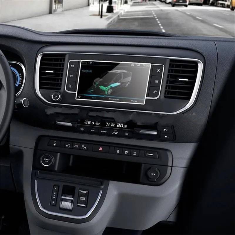 GPS-Navigations-Displayschutz Für Peugeot Für Expert 2020 7 Zoll Auto Radio GPS Navigation Innen Zubehör Gehärtetem Glas Screen Protector Film von RXRJSU