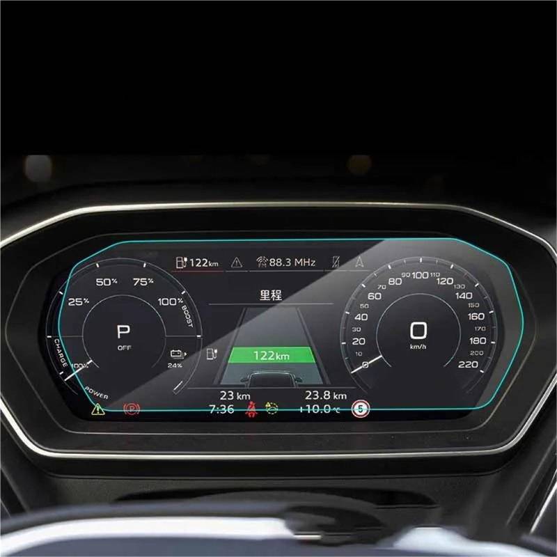 GPS-Navigations-Displayschutz Für Q4 Für E-tron 2023 Gehärtetes Glas Auto Zubehör GPS Navigation Gehärtetem Glas Screen Protector Abdeckung Schutz Film(A) von RXRJSU