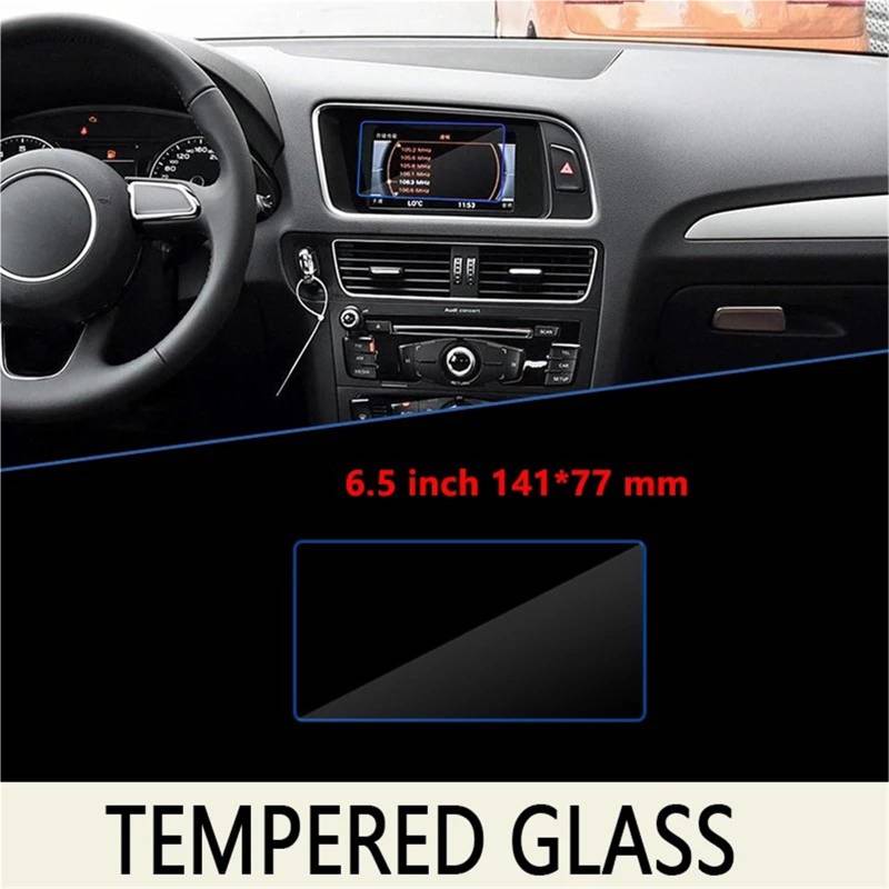 GPS-Navigations-Displayschutz Für Q5 Für 8R 2009 2010 2011 2012 2013 2014 2015 2016 Auto Navigation GPS Anti-Fingerprint Film Full Screen Protector Gehärtetes Glas Zubehör(6.5 inch) von RXRJSU