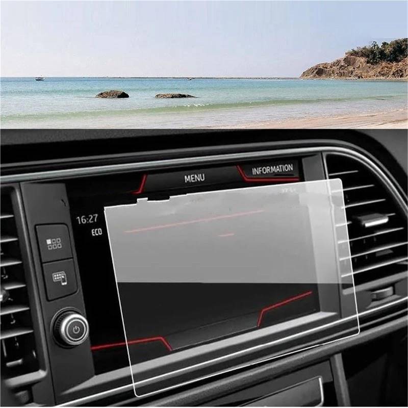 GPS-Navigations-Displayschutz Für Seat Für Leon X Für Perience 2017 8 Zoll Auto GPS-Navigation Touchscreen Anti-Kratz-Zubehör Gehärtetes Glas Displayschutzfolie von RXRJSU