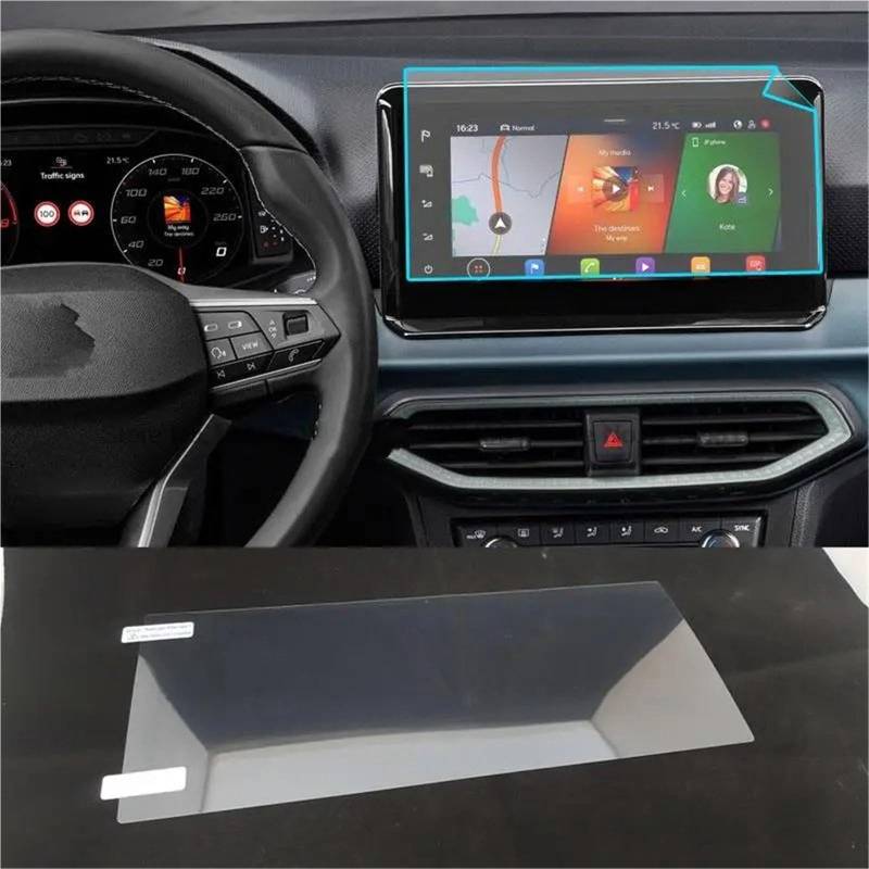 GPS-Navigations-Displayschutz Für Sitz Für Arona 2021 2022 9,2 Zoll Auto Infotainment Auto Radio GPS Navigation Touch Display Screen Protector von RXRJSU