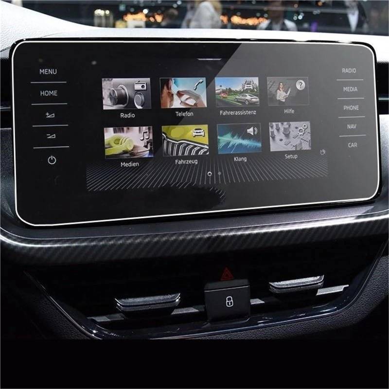 GPS-Navigations-Displayschutz Für Skoda Für Kamiq 2020/Scala Amundsen 2019 2020 9,2 Zoll Auto GPS Navigation Center Touch Display PET Film Screen Protector von RXRJSU