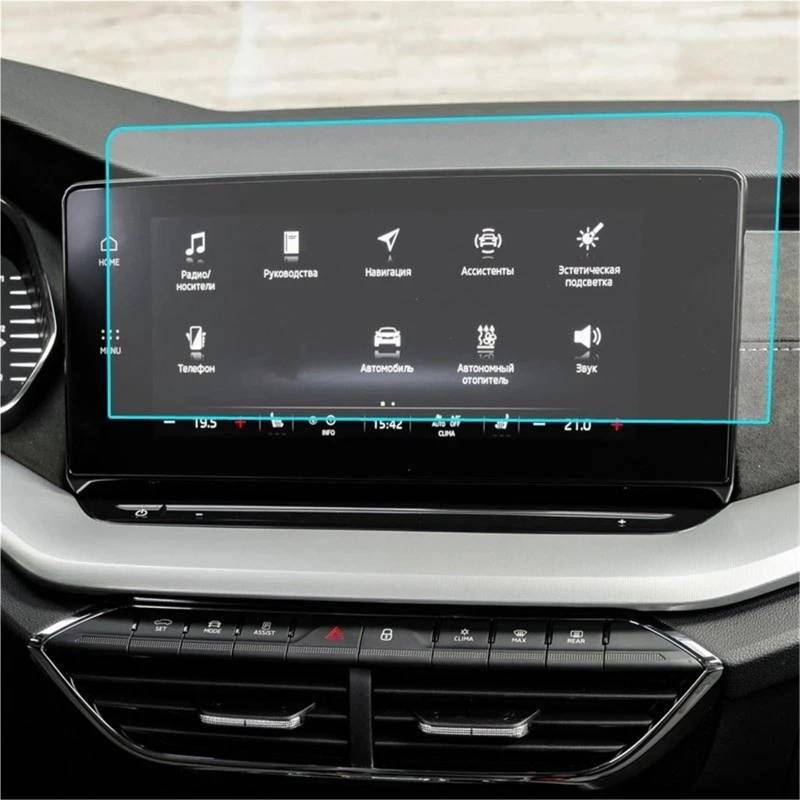GPS-Navigations-Displayschutz Für Skoda Für Octavia 4 Infotainment Columbus 2020 10 Zoll Auto Radio Navigation Display Bildschirm Gehärtetes Glas Schutz Aufkleber von RXRJSU