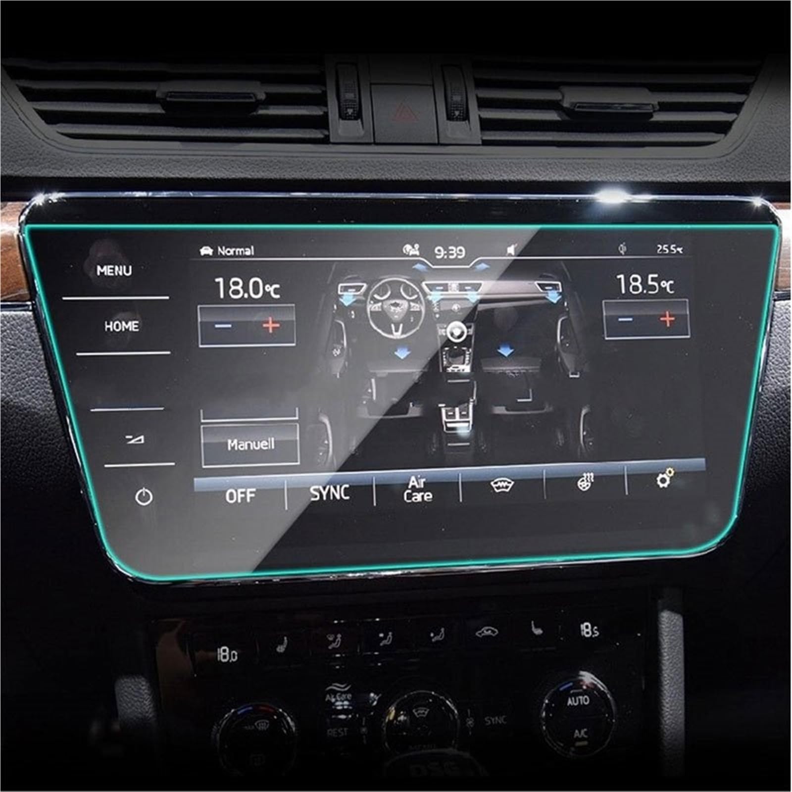 GPS-Navigations-Displayschutz Für Skoda Für Superb 2018 2019 2020 2021 2022 2023 8 Zoll Oder 9,2 Zoll Auto GPS Navigation LCD Bildschirm Anti-Scratch Innen TPU Schutz Film(9.2 Inch 1PCS) von RXRJSU